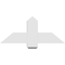 Ekena Millwork Eugene Architectural Grade PVC Gable Bracket, 36"W x 15"H x 6"D x 6"F, 10/12 Pitch GBP036X15X0606EUG00 - alternate 2